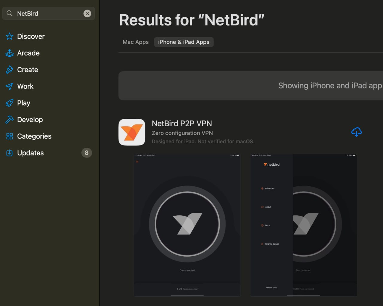 NetBird в App Store